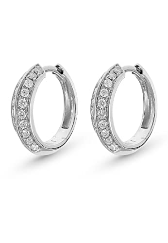 CHRIST Damen Creolen 585er Weißgold 40 Diamant One Size 87576141