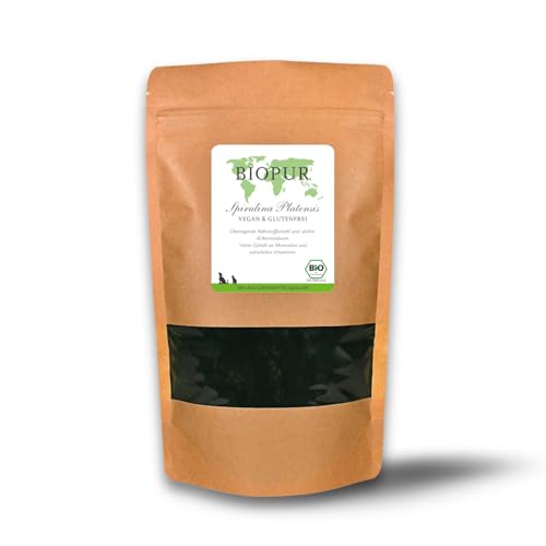 Bio Spirulina Platensis Pulver 50g für Hunde Katzen 100% BioPur Algenpulver Natürliche Nahrungsergänzung zur täglichen Fütterung
