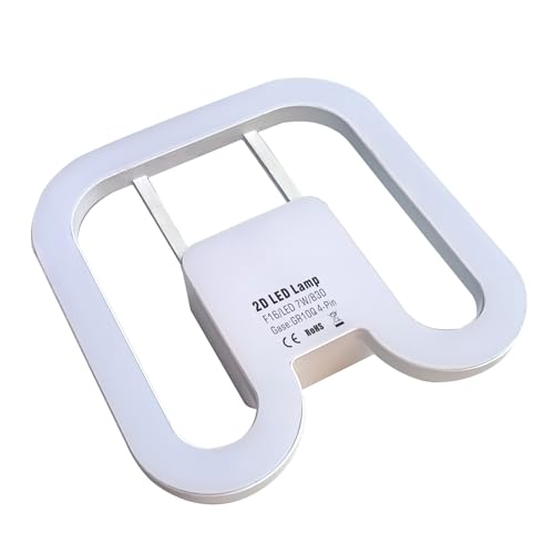 IHYCTV GR10Q 4-Pin 7W LED 2D Lampe 1000 Lumen Warmweiß 3000K Ballastkompatibel EVG KVG Direkter Ersatz für 16W CFL Energiesparend IP20 Nicht Dimmerbar Ideal für Gewerbe Wohnraum