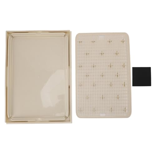 YYALYYON Katzenstreu-Matte geräumig doppellagig waschbar rutschfeste Unterseite Katzentoilette-Matte Katzenstreu-Auffangmatte Khaki