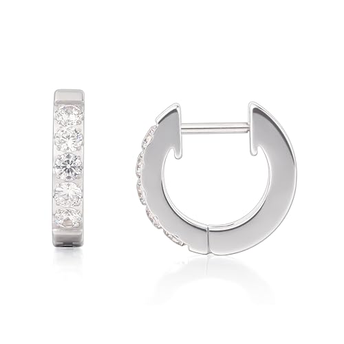 Limerencia Titan Creolen Damen 10mm Hypoallergene Nickelfreie G23 Medizinische Creolen Ohrringe mit 5A CZ Silber