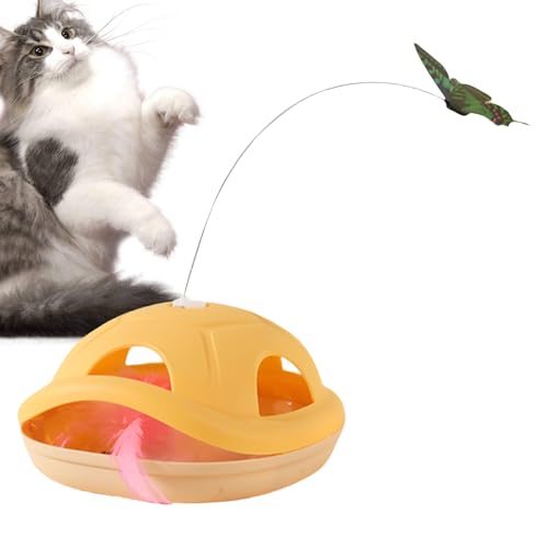 Generisch Cat Toys Interactive Indoor Cats Toy 9x7 Inches Butterfly Teaser Attachment with Battery Operated Wand Hunting Simulation Toy for Kitten Development Playtime Exercise Fun