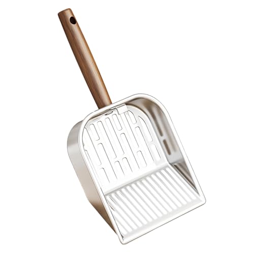 Katzenstreuschaufel aus Holz Kätzchenkotschaufel für Haustiere 11 02 Zoll tiefe Streuschaufel mit stabiler Konstruktion Schaufel aus PVC-Material mit bequemem Griff Reinigungswerkzeug für Haustier