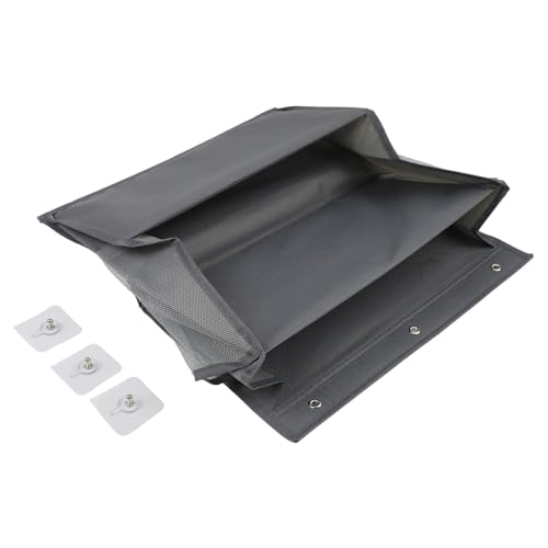 FUANA Schuhregal für Wohnmobile und kleine Schränke große tiefe Taschen Oxford-Stoff Organizer 43 x 465 x 145 cm Schwarz