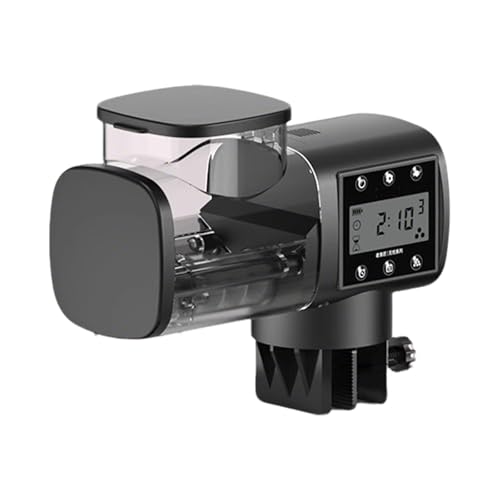 Harilla Automatischer Fischfutterautomat automatischer Spender selbstfütternder Aquarium-Futterautomat Bildschirm stapelbar für kleine Aquarien 500 Ml