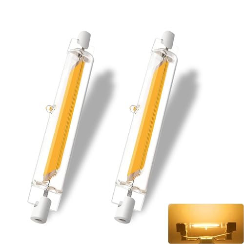 GDYOD R7S LED 118mm Dimmbar 20W R7S 118mm Glühbirne Ersatz für 200W Halogenlamp Lampen Warmweiß 3000K 2000LM Kein Flackern 360 Abstrahlwinkel LED Stab Leuchtmittel 2er Pack