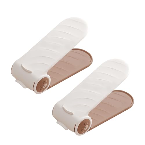 Schuhschlitz-Organizer 2-teilig 4 Ebenen verstellbares Schuhregal doppellagige Sneaker-Aufbewahrung für Schlafzimmer Garage Wohnheim Kinder Männer Frauen Wohnmobil Balkon