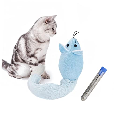 Supvox Haustier-Maus-Spielzeug Katzenspielzeug mit Katzenminze interaktives katzenspielzeug Catnip Spielzeuge Katzen-Maus-Spielzeug Plüsch Maus Spielzeug beissen Haustierzubehör Bambus