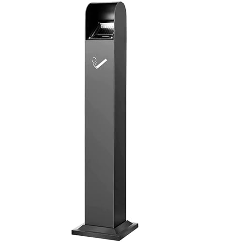 Standaschenbecher aus Edelstahl platzsparender Zigarettenbehälter für drinnen und draußen für Garten Büro Restaurants Bars langlebige stilvolle Lösung zur Entsorgung von Zigarettens