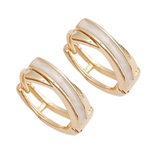 PACKOVE Minimalistische Geometrische Huggie Creolen Ohrringe Für Damen Leichte Modeschmuck Creolen Eckig Vielseitige Alltagsschmuck Komfortabel Und Sicher Geschenk Für Frauen