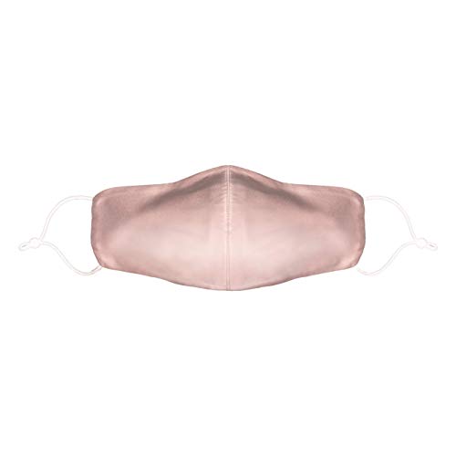 Dilara PREMIUM Seidenmasken Mundschutz mit Motiv in verstellbarer Größe waschbar - Gesicht Maske verstellbar aus Seide Stoff mit Nasenbügel SOFORT lieferbar Pink