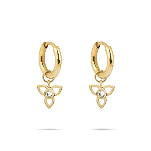 Tamaris   Zirkoniastein und Blütenanhänger   IP Gold   1 5    