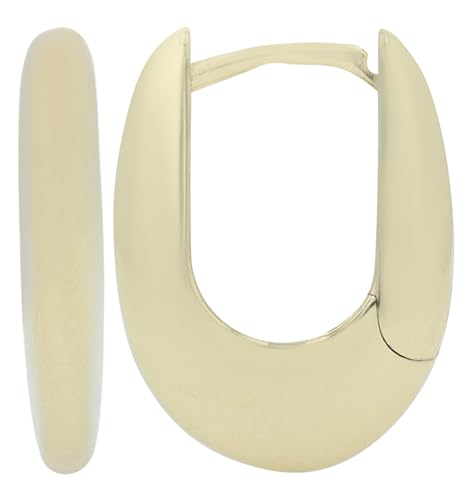 Akzent Wasserfeste 925er Silber Ohrringe Creolen Damen in Gold 100% Wasserfest Hautverträglich