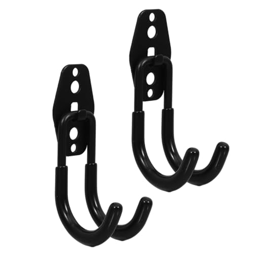 Homoyoyo 2 Stück Wand Schlauchhalter aus Mittelgekohltem Stahl Schwerer Gartenschlauchhalter für Wandmontage Vielseitiger Aufhängehaken für Gartenschläuche Leitern und Fahrräder