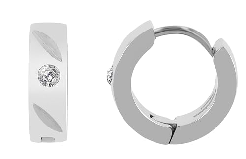 Akzent Wasserfeste Edelstahl Ohrringe Creolen in Silber für Damen 100% Wasserfest Hautverträglich