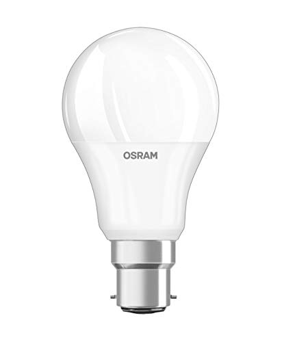 OSRAM Lampe mit B22d Sockel Warmweiss 2700K klassiche Birnenform 8.5W Ersatz für 60W Glühbirne matt STAR CLASSIC A