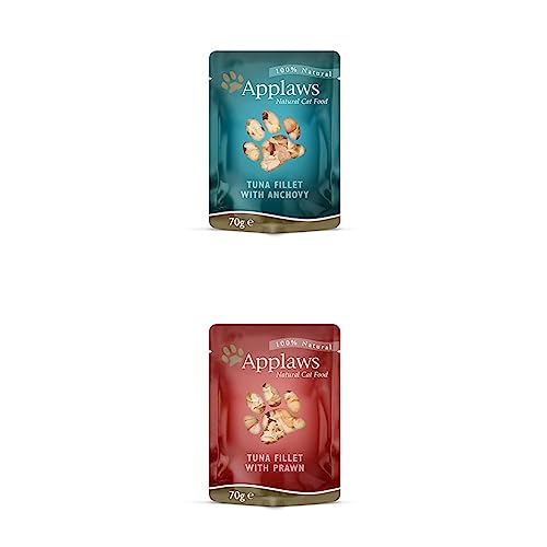 Applaws Premium Natural Katzenfutter Nass Thunfischfilet mit Sardellen in Brühe 70g Portionsbeutel 12x70g Premium Natural Katzenfutter Nass 70g Portionsbeutel 12x70g