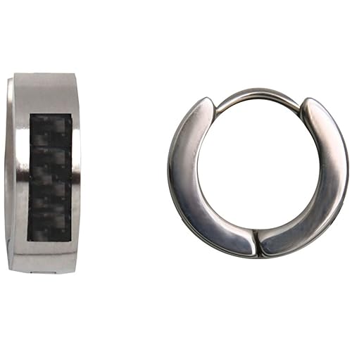 XENOX Ohrringe X1942 Damen Creolen XENOX Classic Edelstahl Silber Schwarz