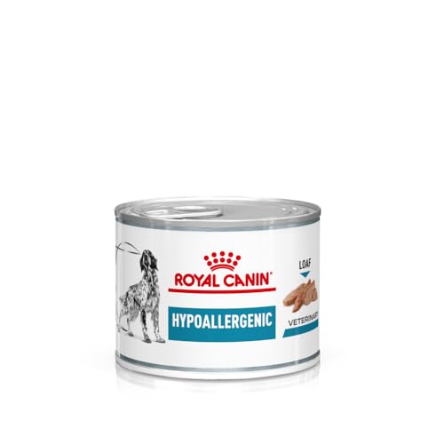 Royal Canin Veterinary Hypoallergenic Mousse 12 x 200 g Diät-Alleinfuttermittel für ausgewachsene Hunde Mit hydrolysiertem Protein Zur Unterstützung der Hautbarriere