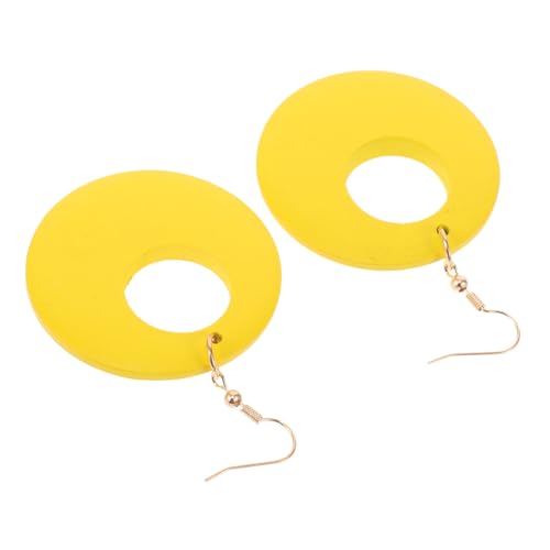 BESPORTBLE Geometrische Baumelnde Ohrringe Für Damen Leichte Holz-creolen Große Retro-tropfenohrringe Für Partys Und Kostüme