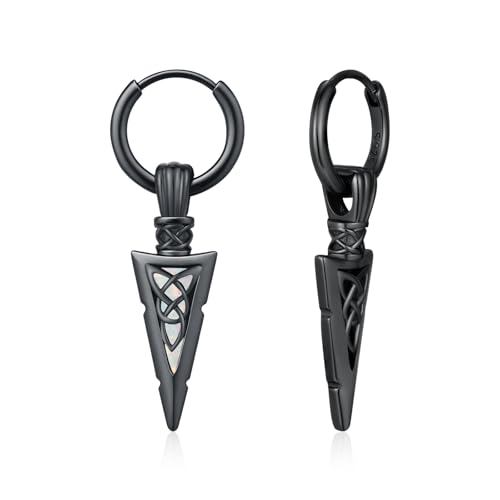 REDSUN Pfeilspitze 925er Keltische Hängend Weiß Opal Pfeil Anhänger Schmuck für Unisex Geburtstag Geschenke