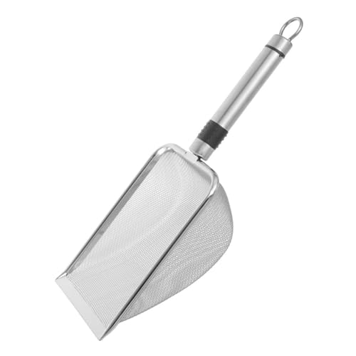 Supvox Schaufel Für Katzenstreu Sichter Schwer Sieben Schaufeln Wurf Bußgeld Mesh-streuschaufel Scoop Sichtung Schaufel Aus Edelstahl Für Katzen Müllschaufel Rostfreier Stahl Silver