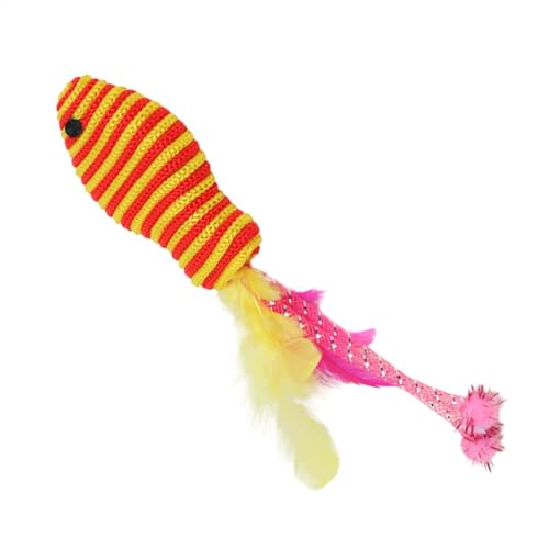 lwxij Katzen Federspielzeug bunter Zauberstab ansprechendes Übungsspiel niedliches Design Stoffmaterial 19 cm lustiges Haustierzubehör für Indoor Kätzchen zu Hause oder