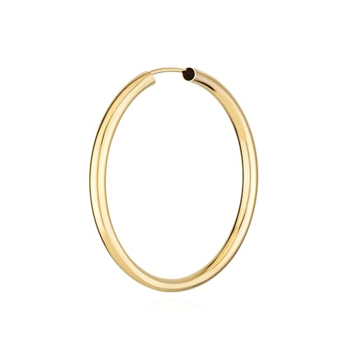 NKlaus Einzeln 333 Gold gelbgold Creole Ohrring Ohrschmuck rund Goldohrring 40mm 9017