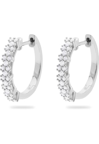 CHRIST Damen-Creolen 14 Diamant One Size Weißgold 32030686