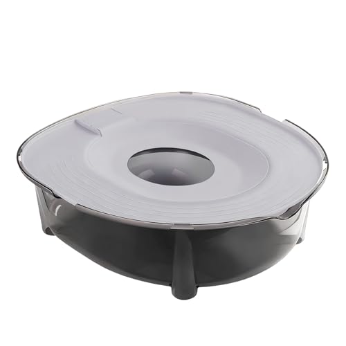 Katzentoilette für große Katzen halb-geschlossen rutschfest Geruchskontrolle mit offenem Deckel für hygienisches Training für Innen- und Außenbereich Auto Wohnung Zuhause