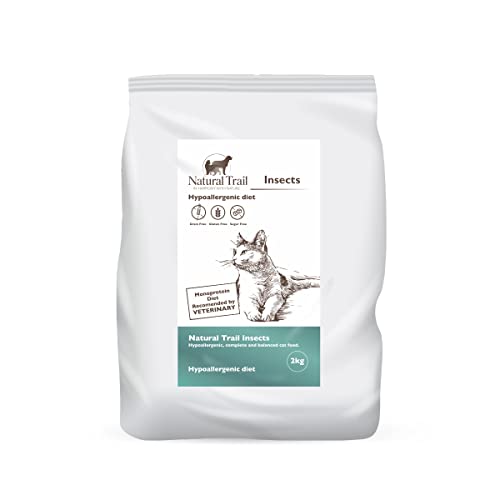 NATURAL TRAIL CAT INSEKTE Protein hypoallergen monoproteinfrei Premium-Katzen-Trockenfutter auf Insektenproteinbasis 2kg