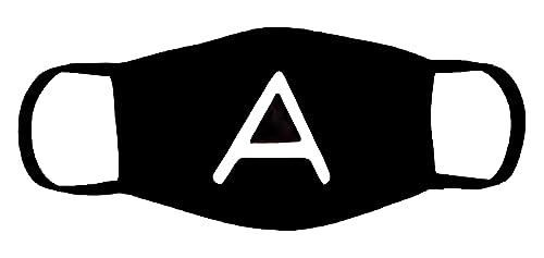 Lovelegis Mundschutz Staubschutz Stoff waschbar Mode Druck Design Modeaccessoires Mundabdeckung Geschenkidee Buchstabe A Modell 46