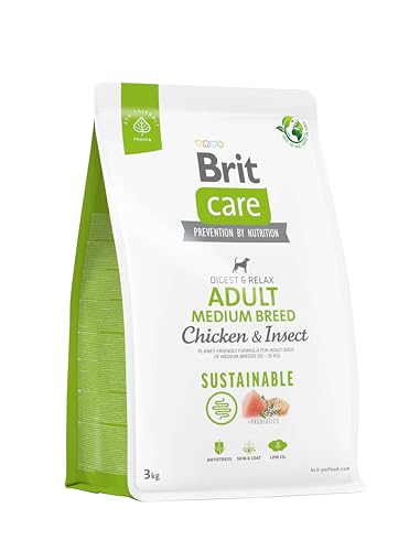 BRIT Care Dog Sustainable Adult Medium Breed Chicken Insect - dry dog food - 3 kg