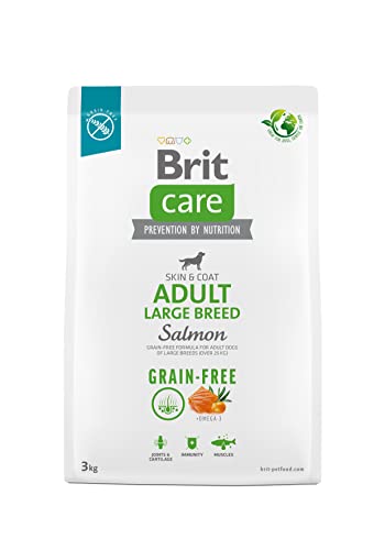 Dry Food for Adult Dogs Large Breeds - BRIT Care Grain-Free Adult Salmon- 3 kg