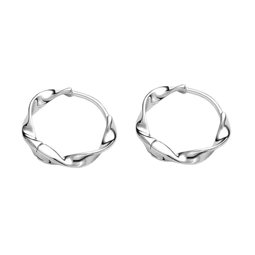 Hmzidz Sterling Gedrehte für Gold Hoops echt Ohrschmuck für Frauen Mädchen