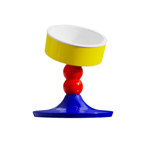 MZRAN Erhöhter Futternapf für Haustiere 3-fach höhenverstellbar Keramik rutschfeste Unterseite ergonomischer Futternapf für den täglichen Gebrauch höhenverstellbar Katzennapf