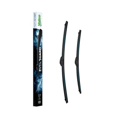 Valeo Everguard - VSK7 - Premium Silikon Flachbalkenwischblatt-Kit mit verlängerter Lebensdauer X2 Längen 530mm oder 480mm Vorne - Set x2-566023