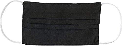 PREMIUM Wiederverwendbare Maske aus Baumwolle waschbar bis 90 Grad - Gesichtsmaske aus Stoff 1 Stück Schwarz