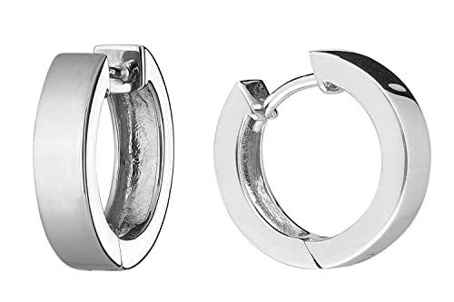 trendor Ohrringe für Damen und Herren 925 Silber Creolen 17 mm modischer Ohrschmuck für Damen und Herren zauberhafter Schmuck aus Sterlingsilber 41577