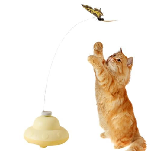 Generisch Butterfly Cat Toy Electric Interactive Cats Toy Motion Powered Pet Accessory Exercise 2.95x2.17 inches Training and Mental Stimulation During Indoor Outdoor Travel Climbing