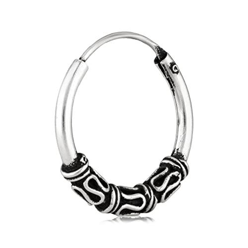 NKlaus Einzel Celtic Creole 925 Silber Skandinavische Wikinger Ohrring 16 3mm 3014