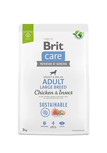Brit Care Dog Sustainable Adult Large Breed Chicken Insect - dry dog food - 3 kg