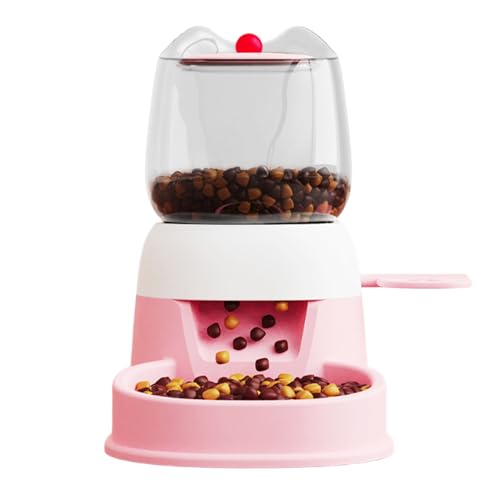 Automatischer Futterautomat Für Haustiere 2-Liter-Futternapf Press-Design Schwerkraft-Tierfutterspender Für Den Arbeitsplatz Innenbereich Für Die Tierhandlung Hinterhof Und Auf Der Terra