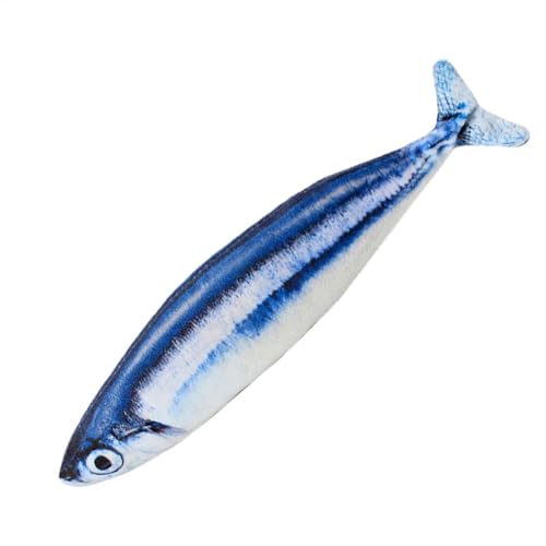 Generisch Floppender Fisch mit Katzenminister Katzenminister Fischkatze Spielzeug Realistische Fischform Catnip Doll - Fun Kätzchen Zahnen kaute Tierpuppe für Zuhause Innen- Außenraum Tierzimmer