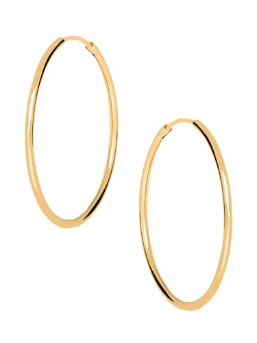 My Gold Damen Ohrringe Gold 375 Creolen Echtes Gelbgold 9 Karat 40mm Goldohrringe Cherry Kiss C-07986-G601-40mm