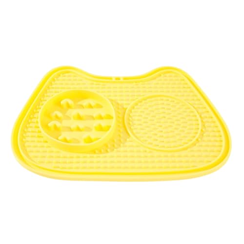 Verlangsamter Futterautomat Katzenschüssel - Saugnapf Anti-Verschlucken Futterspender Leckmatte Leckerbissen Spender Puzzle - Für Joghurt Streifen Snacks Nass Und Trockenfutter