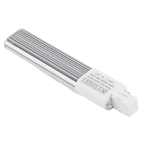 Fafeicy 6W LED-Röhrchen Licht 28pcs 2835 LED-Energieeinsparung Aluminiumlegierschale Easy Installieren Sie Kühles Weiß G23 Basi GX23