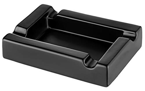 GERMANUS Großer Zigarrenascher Zigarren Aschenbecher in schwarz - Granitum I