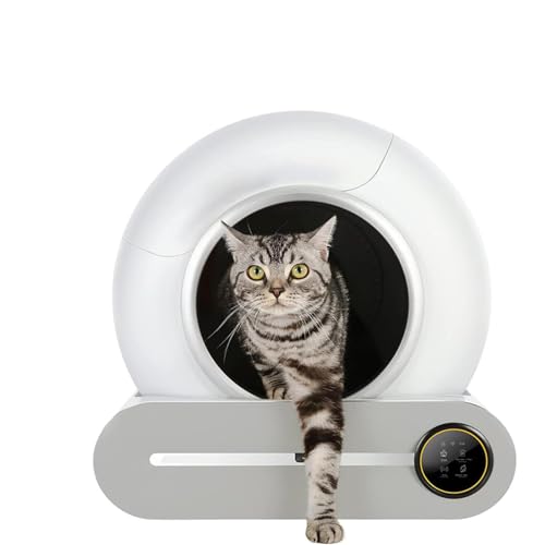 Auto-Katzentoilette intelligente selbstreinigende Katzentoilette mit App-Steuerung und Geruchsentfernung groÃŸes FassungsvermÃ¶gen KatzentÃ¶pfchen mit 9 l AbfallbehÃ¤lter Platz fÃ¼r mehrere Katzen