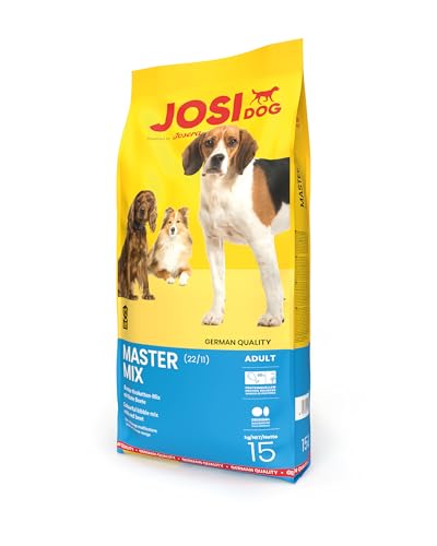 JosiDog Master Mix 1 x 15 kg Adult Premium Trockenfutter für ausgewachsene normal aktive Hunde mit viel Protein Roter Beete Powered by JOSERA Hundefutter Alleinfutter 1er Pack
